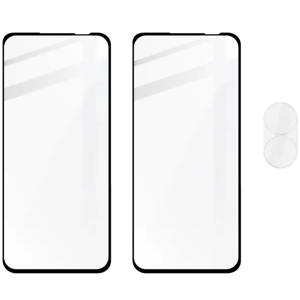 2x Szkło na ekran + szkło na aparat BIZON Edge do Asus Zenfone 10