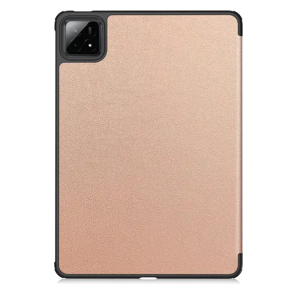 Etui z klapką Bizon Case Tab Croc do Xiaomi Pad 7 / 7 Pro różowozłote