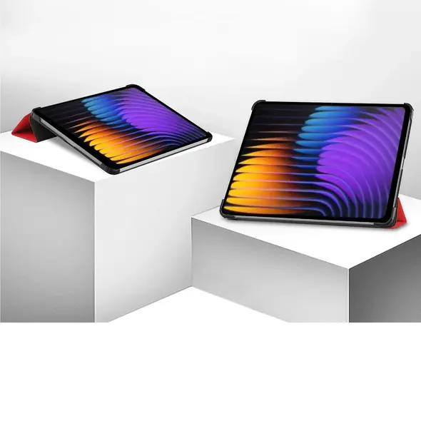 Etui z klapką Bizon Case Tab Croc do Xiaomi Pad 7 / 7 Pro czerwone