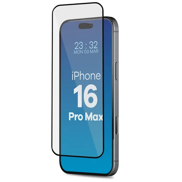 Szkło hartowane z ramką montażową Bizon Glass Aplikator do Apple iPhone 16 Pro Max [2 PACK]