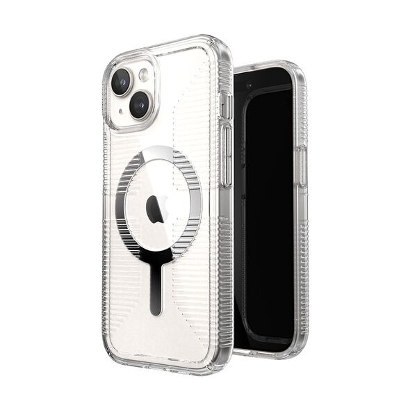 Etui Speck Gemshell Grip MagSafe Apple iPhone 15 (Clear/Chrome Finish)