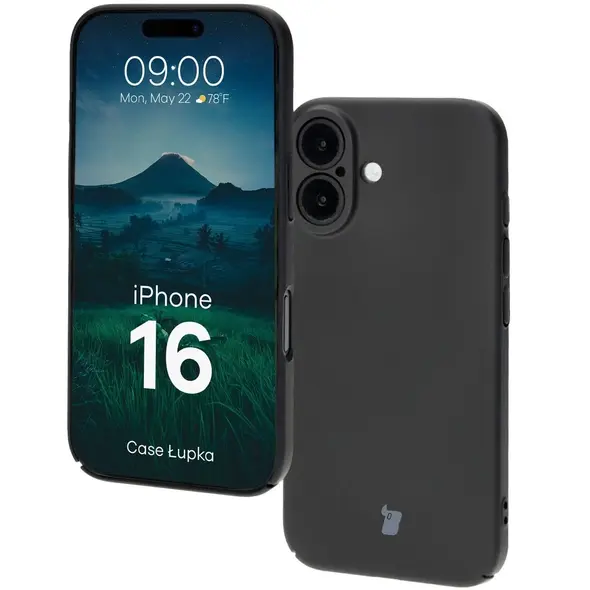 Etui Bizon Case Łupka do Apple iPhone 16 czarne