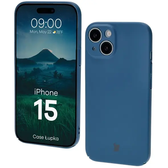 Etui Bizon Case Łupka do Apple iPhone 15 niebieskie