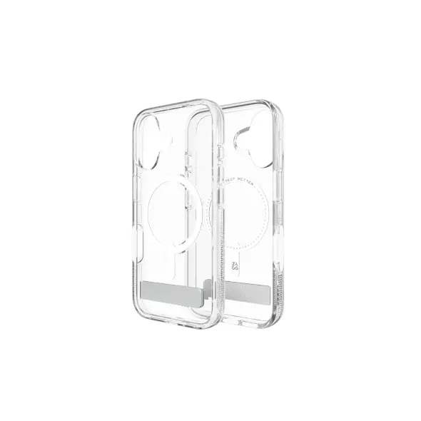 Etui ZAGG Crystal Palace Snap Kickstand Apple iPhone 16 MagSafe (clear)