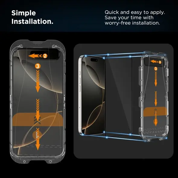 Szkło hartowane Tech-Protect Quick Set+ Apple iPhone 16 Pro Black [2 PACK]