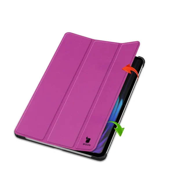 Etui z klapką Bizon Case Tab Croc do Xiaomi Pad 7 / 7 Pro fioletowe