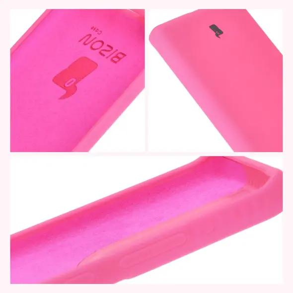 Silikonowe etui Bizon Soft Case do Motorola Moto G85 5G neonowo-różowe