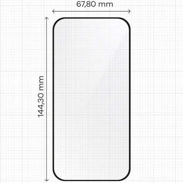 Szkło hartowane z ramką do łatwej aplikacji Bizon Glass Aplikator do Apple iPhone 16 [2 PACK]