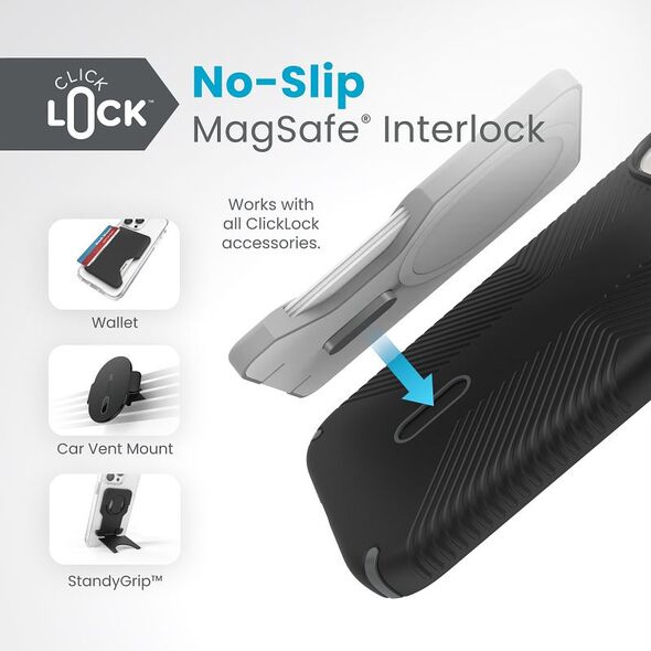 Etui Speck Presidio2 Grip ClickLock & MagSafe Apple iPhone 15 / 14 / 13 (Black)
