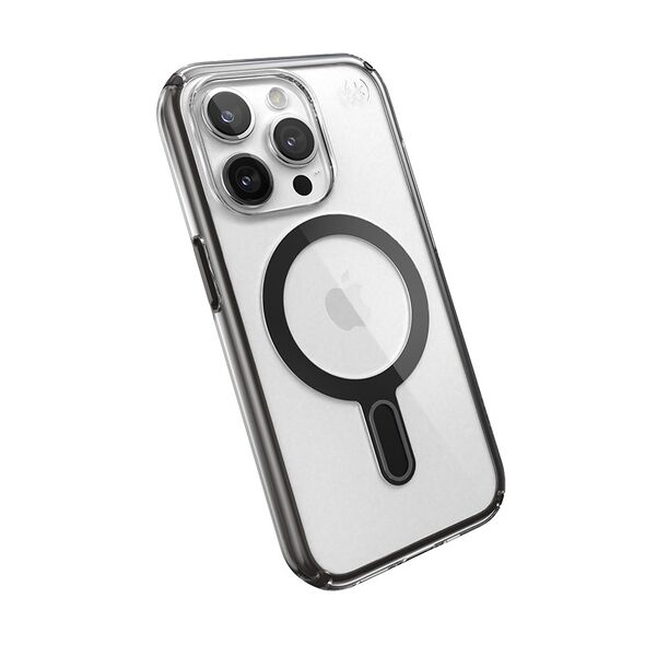 Etui Speck Presidio Perfect-Clear ClickLock MagSafe Apple iPhone 15 Pro (Clear/Frosted Black/Slate Grey)