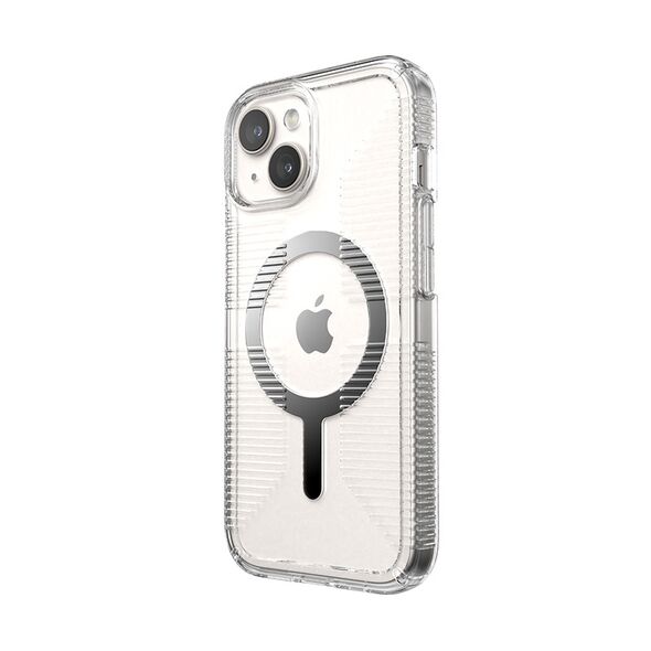 Etui Speck Gemshell Grip MagSafe Apple iPhone 15 (Clear/Chrome Finish)