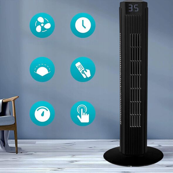 PS Wentylator kolumnowy 82cm 50W, LCD, sterowany pilotem LTC