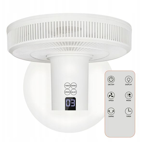 WENTYLATOR STOJĄCY 14" 55W, CYFROWY WYŚWIETLACZ, PILOT, 3 POZIOMY PRĘDKOŚCI