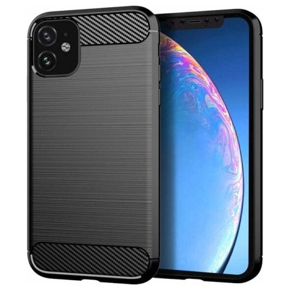 Etui Carbon iPhone 12 6,7" ProMax czarny/black