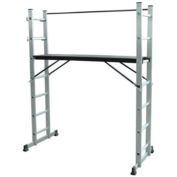 [Product / Manufacturer] Bhl9100 Bormann pro Bhl9100 Πολυμορφική Σκαλωσιά Αλουμινίου 3 σε 1, 7+7 Σκαλιά με Μπάρα Σταθεροποίησης 080398 έως 12 Άτοκες Δόσεις