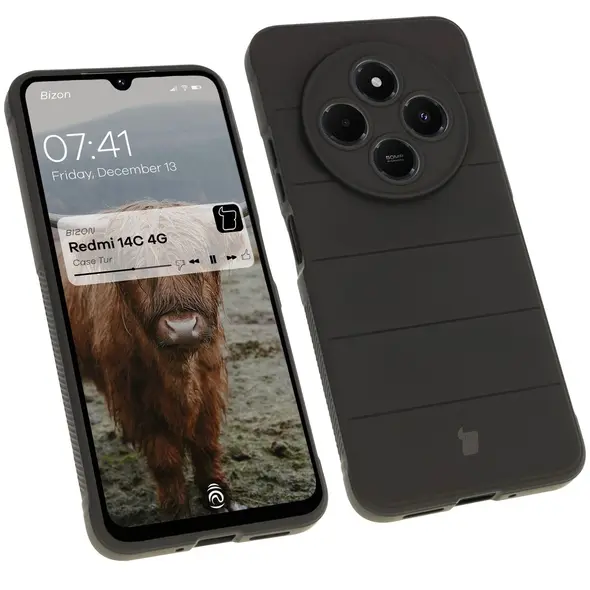 Pancerne etui Bizon Case Tur do Xiaomi Redmi 14C 4G / POCO C75 czarne