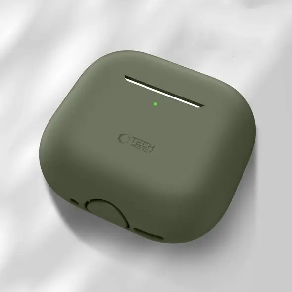 Etui Tech-Protect Silicone Apple AirPods 4 Olive Green