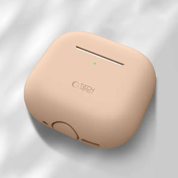 Etui Tech-Protect Silicone Apple AirPods 4 Cafe Latte