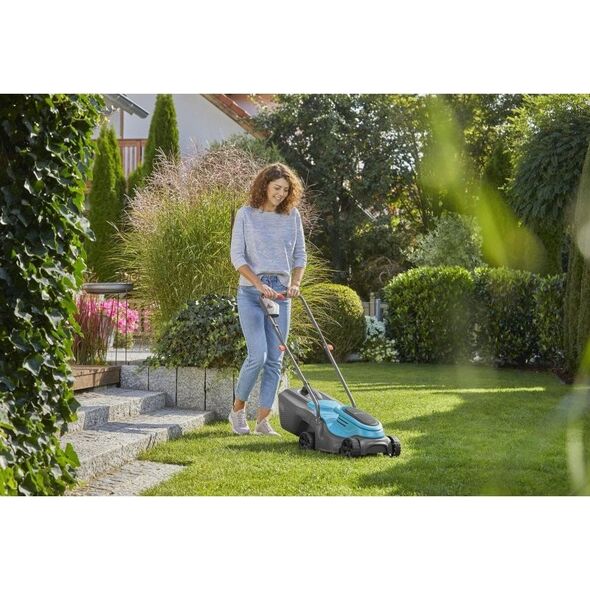 Kosiarka akumulatorowa Gardena GARDENA Cordless Lawnmower PowerMax 30/18V P4A solo, 18V (black/turquoise, without battery and charger, POWER FOR ALL ALLIANCE)