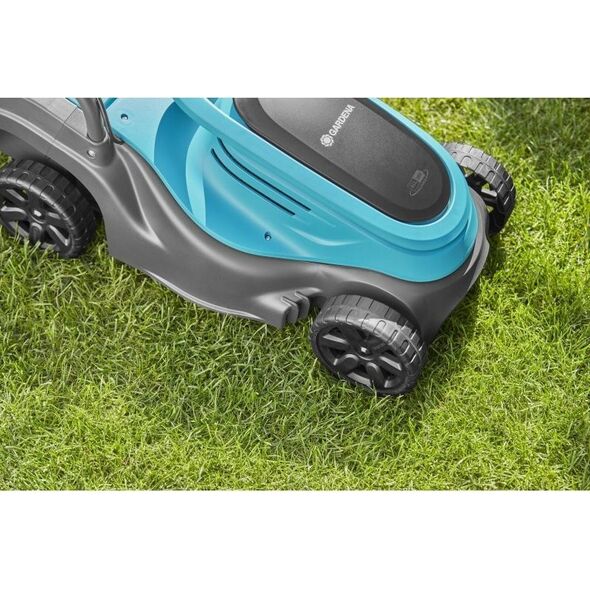 Kosiarka akumulatorowa Gardena GARDENA Cordless Lawnmower PowerMax 30/18V P4A solo, 18V (black/turquoise, without battery and charger, POWER FOR ALL ALLIANCE)