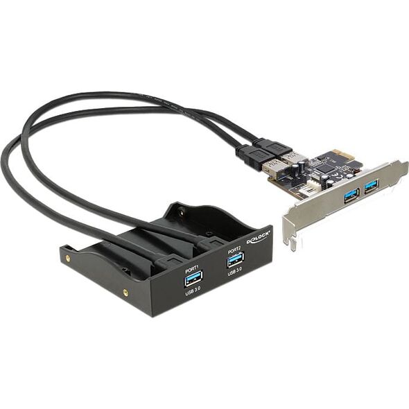 Delock Panel przedni 2x USB 3.0 + karta PCIe 2x USB 3.0 (61893)