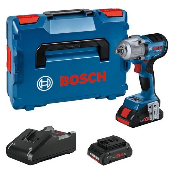 Klucz udarowy Bosch Bosch cordless impact wrench GDS 18V-450 HC Professional, 18V (blue/black, 2x Li-Ion battery ProCORE18V 4.0Ah, Bluetooth module, in L-BOXX)