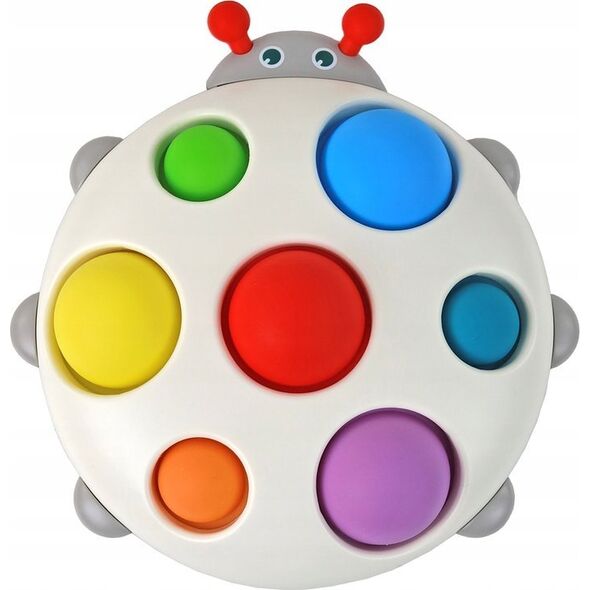 LeanToys Silikonowa Tablica Kolorowa Biedronka Pop It Edukacyjny