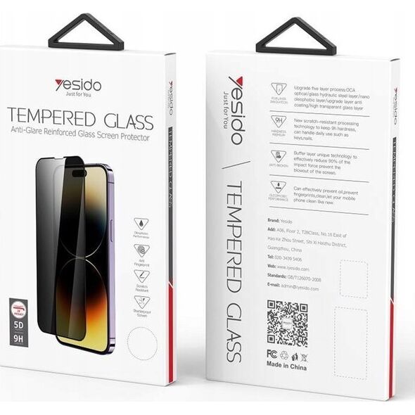 Yesido yesido Szkło Privacy iPhone 14 TG02