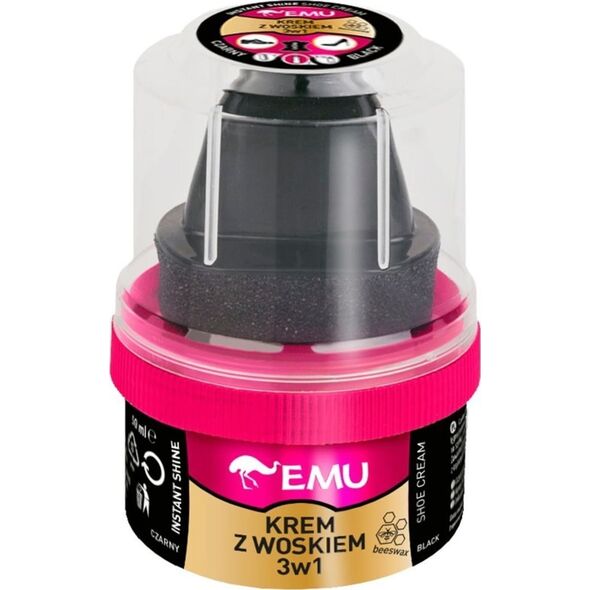 Vaco EMU Krem do butów z woskiem 3w1 - czarny 50ml