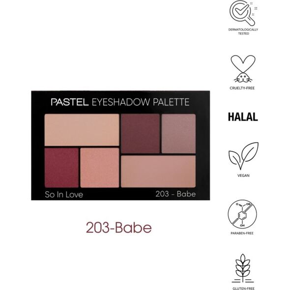 Pastel PASTEL Eyeshadow Palette Cienie do powiek So In Love nr 203 - Babe 1op.