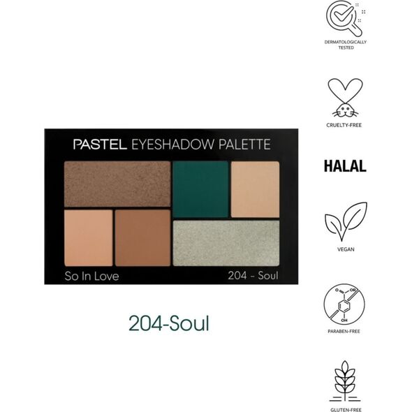 Pastel PASTEL Eyeshadow Palette Cienie do powiek So In Love nr 204 - Soul 1op.