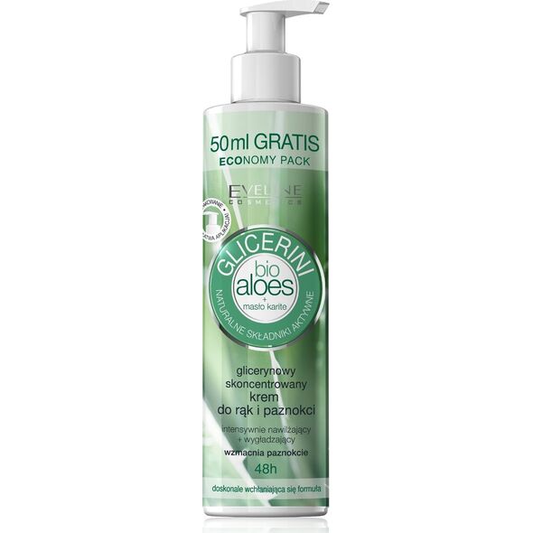 Eveline EVELINE Bio Aloes Glicerynowy skoncentrowany krem do rąk i paznokci 245 ml