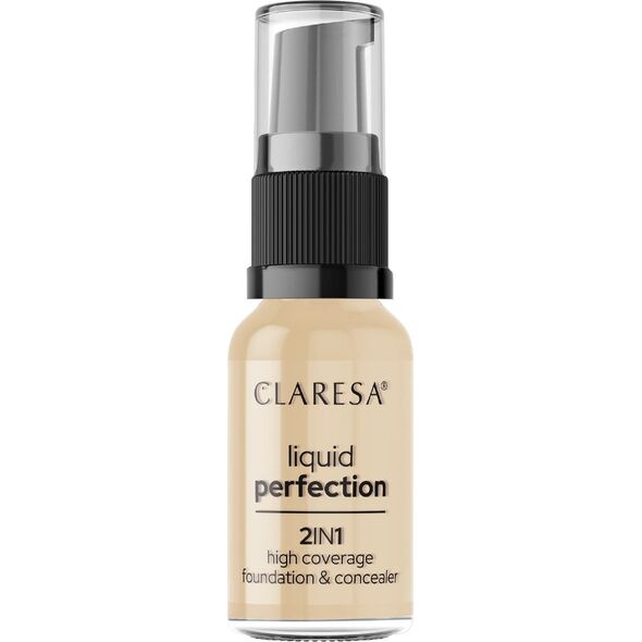 Claresa CLARESA Liquid Perfection Korektor i podkład kryjacy 2w1 103,5 Light Nude 18 g