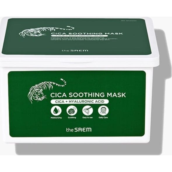 theSaem THE SAEM Cica Soothing Mask Intensywnie nawilżająca maska w płachcie - 30 sztuk