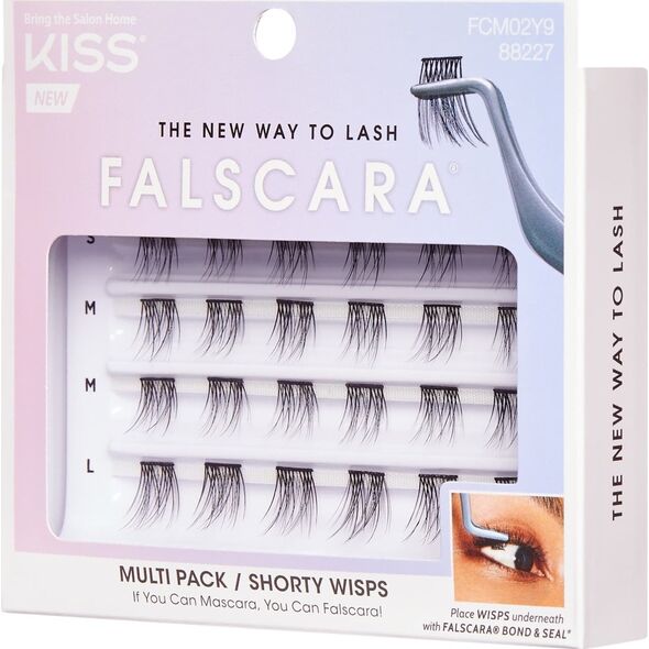 Kiss KISS FalscaraRzęsy kępki Wisps Multipack, Shorty Wisps, 24 klastry
