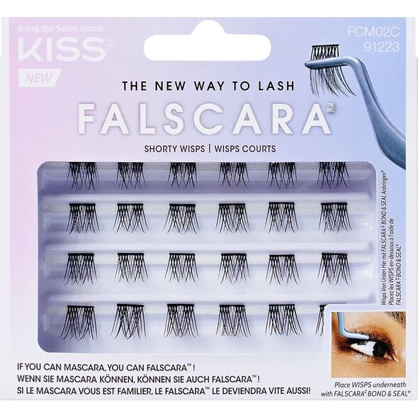 Kiss KISS FalscaraRzęsy kępki Wisps Multipack, Shorty Wisps, 24 klastry