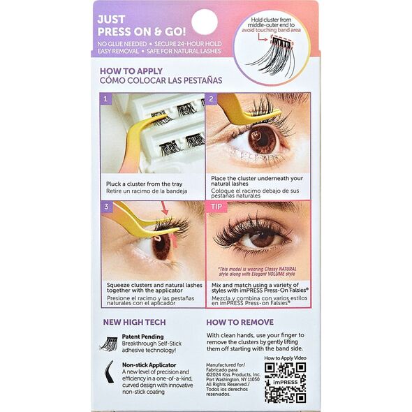 Kiss KISS Sztuczne rzęsy samoprzylepne Press-On Falsies Eyelash Clusters Minipack, Natural, Classy