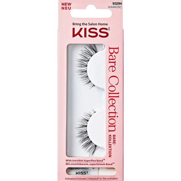 Kiss KISS Sztuczne rzęsy Bare Collection KAR03, 1 Pair & Lash Glue Net Wt. 1g