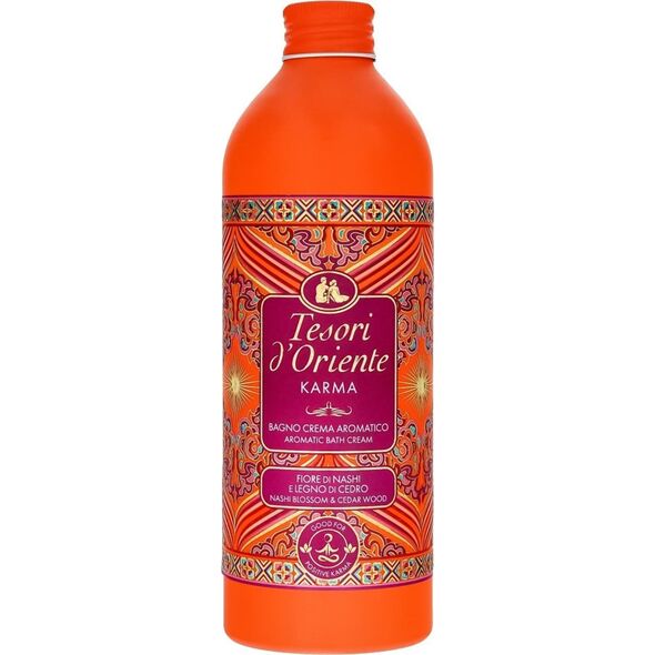 Tesori TESORI D`ORIENTE Kremowy Płyn do kąpieli Karma - Kwiat Nashi & Drzewo Cedrowe 500ml