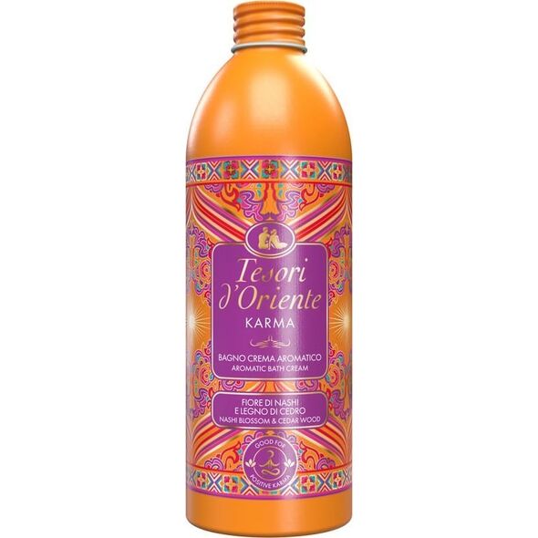 Tesori TESORI D`ORIENTE Kremowy Płyn do kąpieli Karma - Kwiat Nashi & Drzewo Cedrowe 500ml