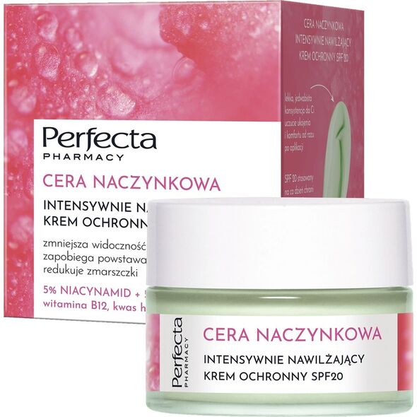DAX Perfecta Pharmacy Cera Naczynkowa Intensywnie Nawilżający Krem ochronny SPF20 50ml
