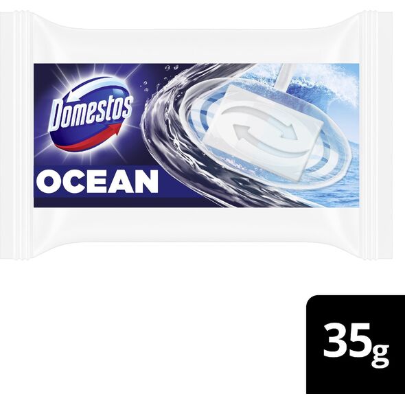 Unilever DOMESTOS Power Ocean Kostka zapachowa do WC 3w1 - zapas 35 g