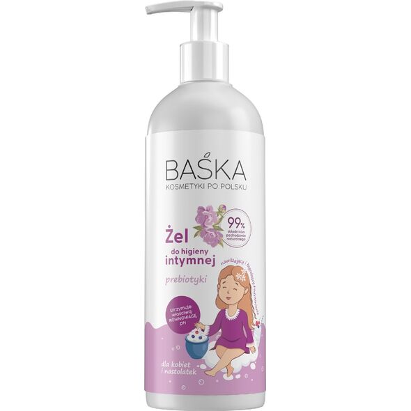 Solverx BAŚKA Żel do higieny intymnej - Prebiotyki 400 ml