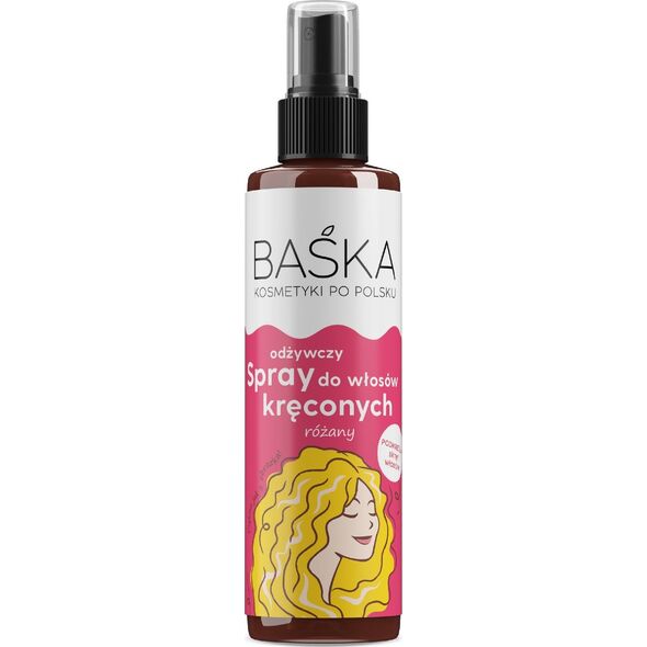 Solverx BAŚKA Spray odżywczy do włosów kręconych - różany 200 ml