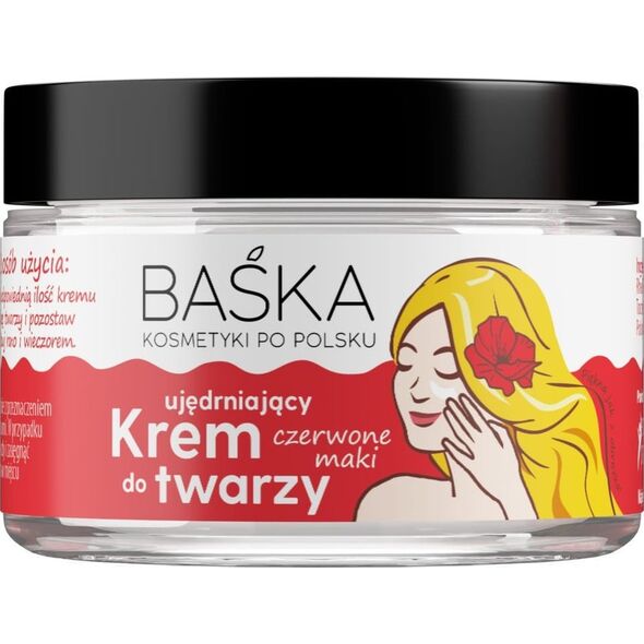 BAŚKA Ujędrniający krem do twarzy - czerwone maki 50ml