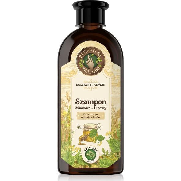 Waterclouds RECEPTURY ZIELARKI Domowe Tradycje Szampon miodowo-lipowy do każdego rodzaju włosów 350ml