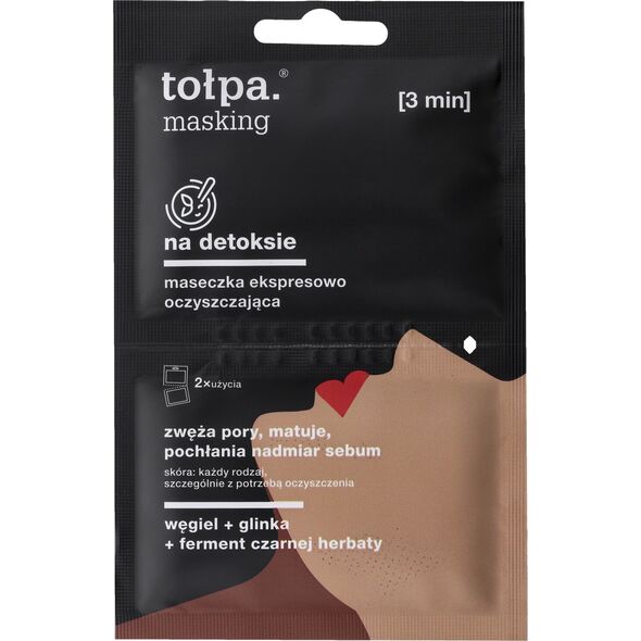 TOLPA TOŁPA Masking Maseczka ekspresowo oczyszczająca - na detoksie 5ml x 2