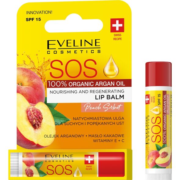 Eveline SOS Pomadka ochronna Peach Sorbet