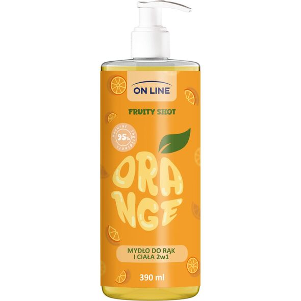 On Line Fruity Shot Mydło orange 390ml