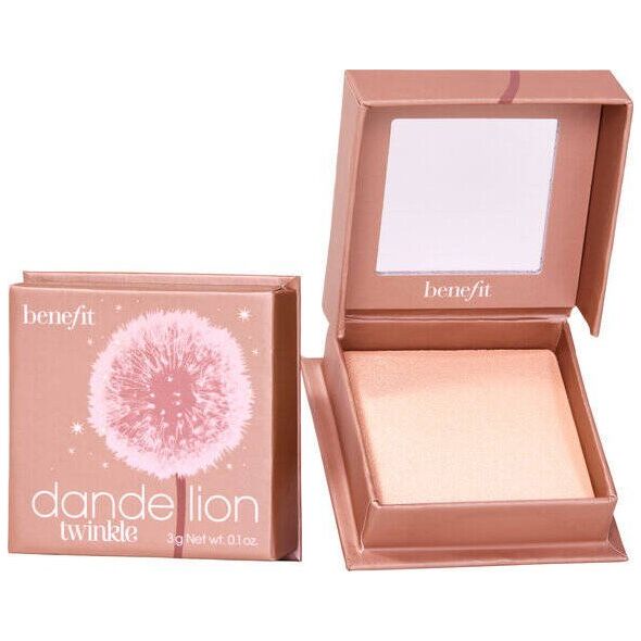 Benefit Dandelion Twinkle Soft Nude-Pink Highlighter rozświetlacz o delikatnym bladoróżowym odcieniu 3g